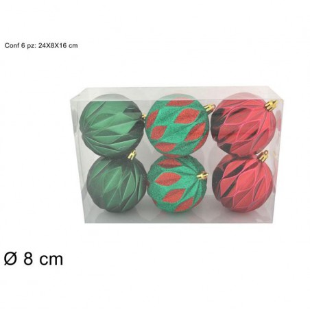 Set 6 topa dekorues, diam 8cm