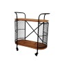 Karrel druri dhe metalik, 77X39XH84cm