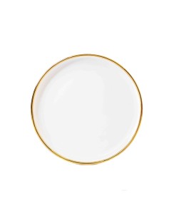 Pjatë e bardhë me vijë gold