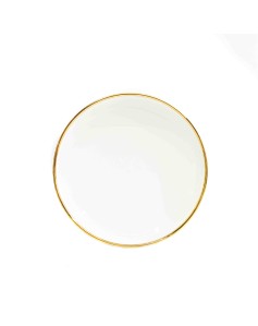 Pjatë e bardhë me vijë gold