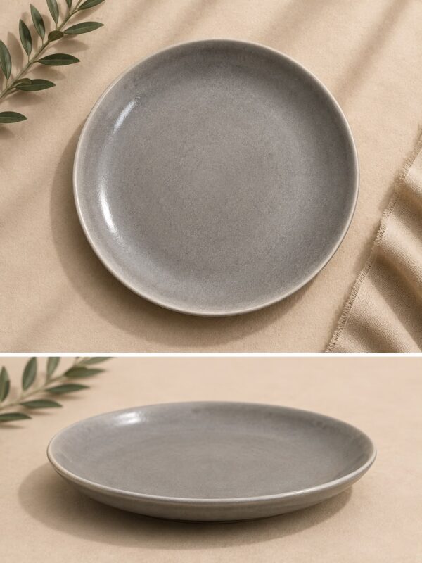 Pjate balte 27 cm ngjyre gri  mat