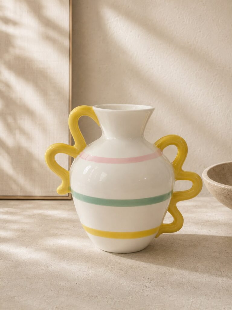Vazo porcelan me doreze anash